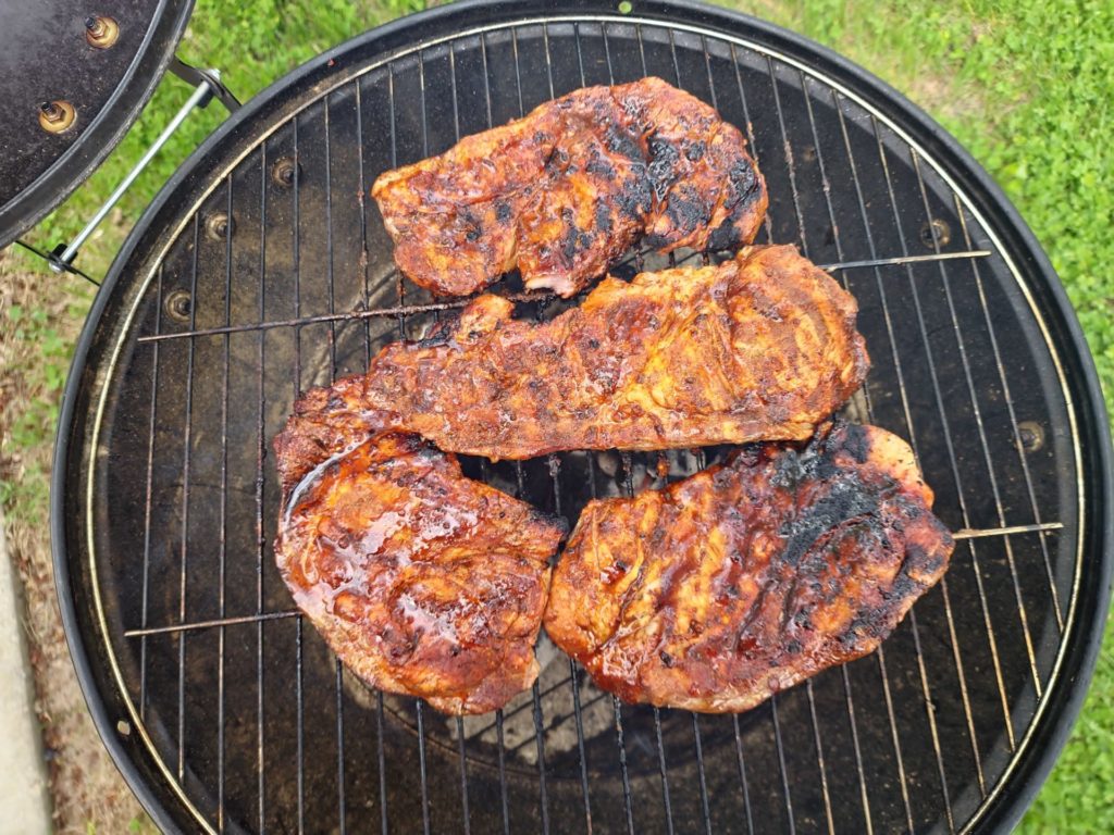 お父様がBBQで肉だけしか焼きません
