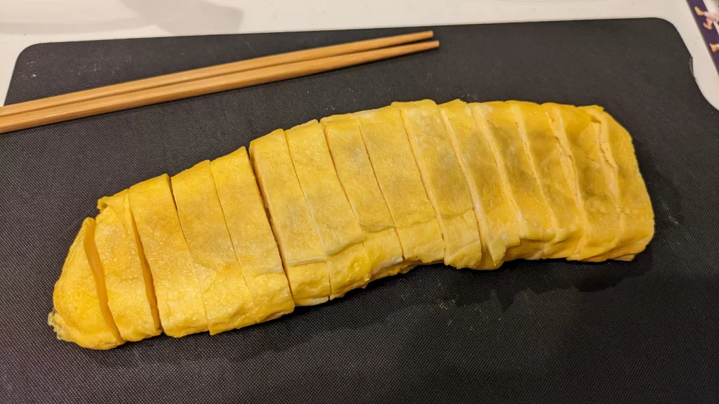 魚の切り身のような卵焼き